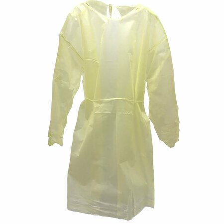 CORDOVA Yellow Polypropylene, Isolation Gown, 12PK PPGOWN100